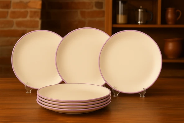 Sesamos 6 lı Pasta Seti- 20 Cm. Lila ürün görseli 1