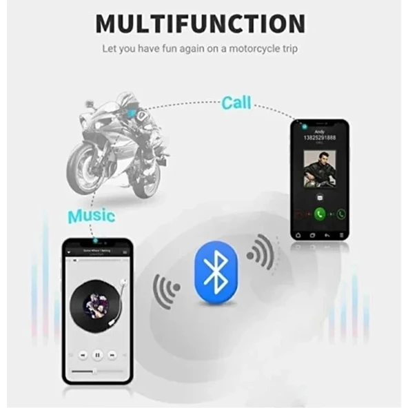 X3 Motor Kask Kulaklık Rgb Modlu Su Geçirmez 5.3 Bluetooth Intercom - Resim 3