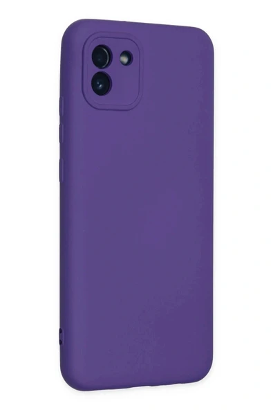 LitaeTrend Samsung Galaxy A03 Kılıf Nano içi Kadife Silikon - Mor - Resim 2