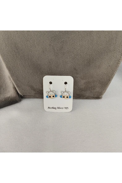 928 Ayar Gümüş Çocuk Küpesi– Zarif ve Güvenli Tasarım Model 5 - Resim 3