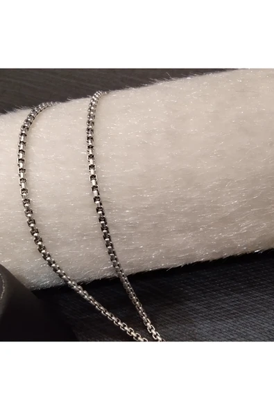925 Ayar Gümüş Erkek Kolyesi-Uzunluk Seçenekli-Şık Tasarım-65cm/3mm - Resim 2