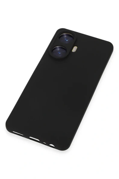 LitaeTrend Realme C55 Kılıf Nano içi Kadife Silikon - Siyah - Resim 2