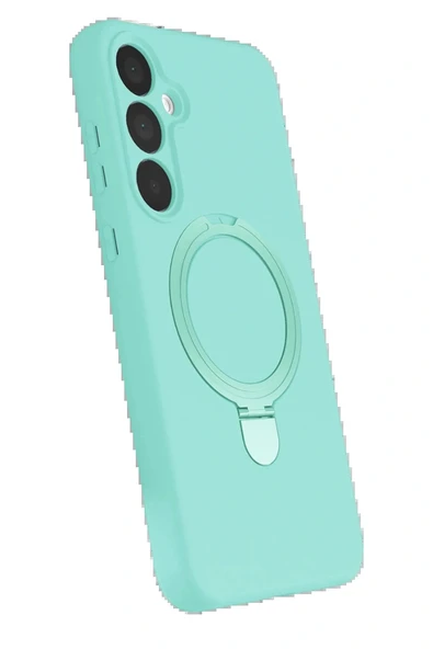 LitaeTrend Samsung Galaxy A55 5G Regal Magsafe Standlı Kapak - Su Yeşili - Resim 3
