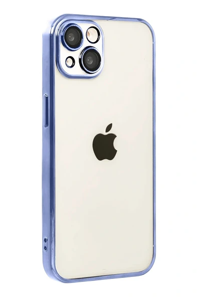 LitaeTrend Apple iPhone 15 Lensli Silikon - Açık Mavi ürün görseli 1