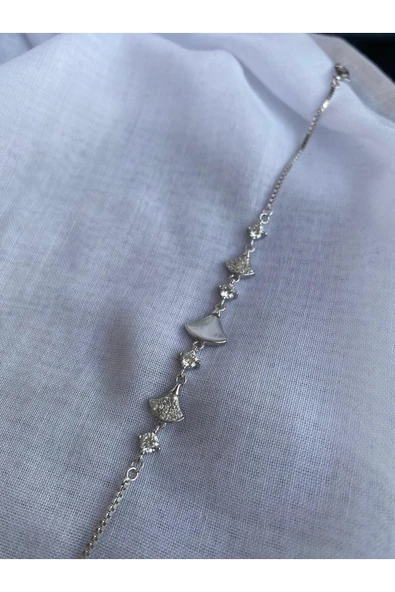 925 Ayar Gümüş Etek Fan Figür Detaylı Genç/Yetişkin Kadın Bilekliği - Şık Tasarım ürün görseli 1