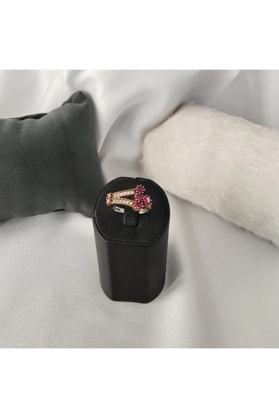 925 Ayar Gümüş Şık Tasarım Otantik Kadın Yüzük – El İşçiliği Model 9 - Resim 3