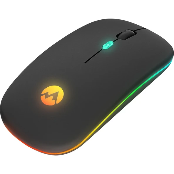 SM-BT11 Usb Siyah 2in1 Bluetooth ve 2.4GHz Şarj Edilebilir Kablosuz Mouse - Resim 4