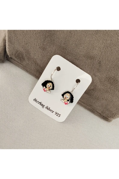 933 Ayar Gümüş Çocuk Küpesi– Zarif ve Güvenli Tasarım Model 10 - Resim 2