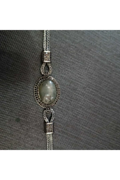 925 Ayar Gümüş Erkek Bileklik - 20cm - Resim 2