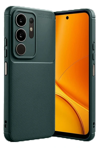 LitaeTrend Vivo Y29S Auto Focus Karbon Kapak - Koyu Yeşil - Resim 3