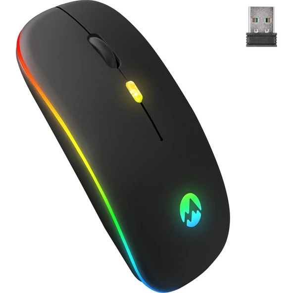 SM-BT11 Usb Siyah 2in1 Bluetooth ve 2.4GHz Şarj Edilebilir Kablosuz Mouse ürün görseli