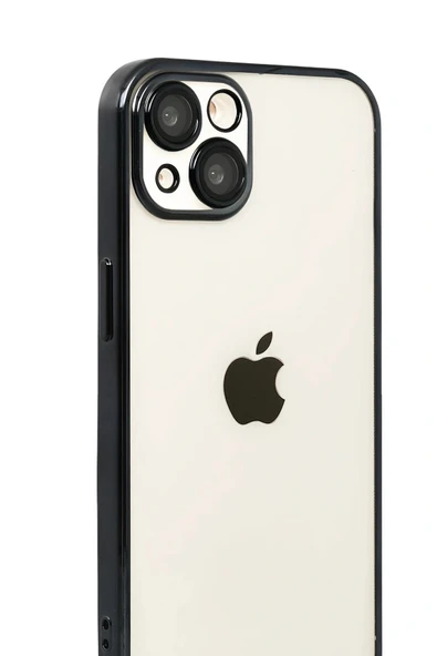 LitaeTrend Apple iPhone 15 Lensli Silikon - Siyah - Resim 2