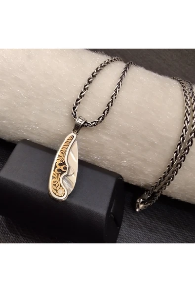 925 Ayar Gümüş Üç Hilal Detaylı Kolye Ucu -Şık Tasarım (Zincirsiz) - Resim 3