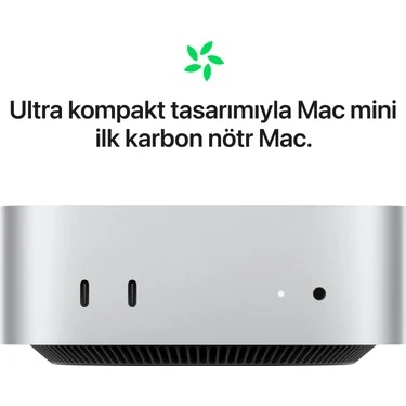 Mac Mini MCYT4TU/A Apple M4 24 GB 512 GB SSD Mini PC - Resim 2