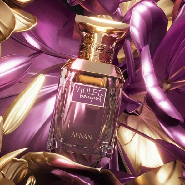 Afnan Violet Bouquet EDP 80 ml Kadın Parfümü - Resim 3