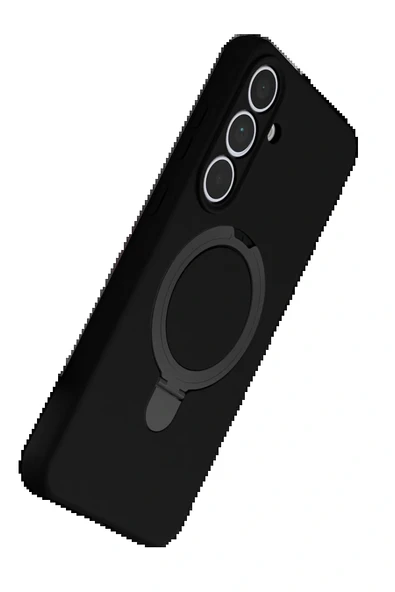 LitaeTrend Samsung Galaxy S24 FE Regal Magsafe Standlı Kapak - Siyah - Resim 3