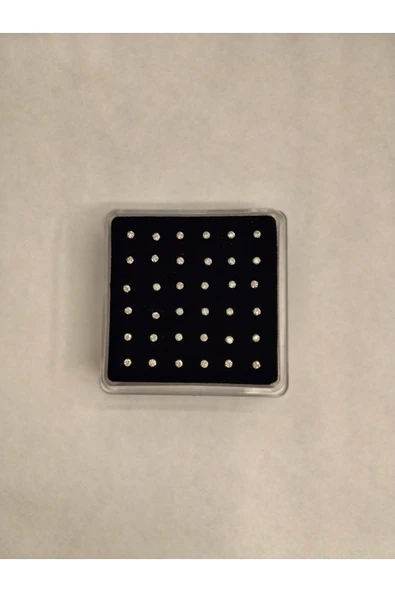 925 Ayar Gümüş Zirkon Taşlı Top Model Gümüş 1 adet Hızma (2mm) - Resim 3