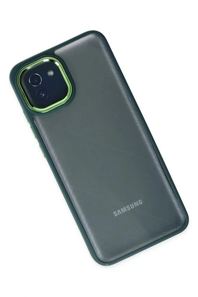LitaeTrend Samsung Galaxy A03 Kılıf Dora Kapak - Haki Yeşil - Resim 2