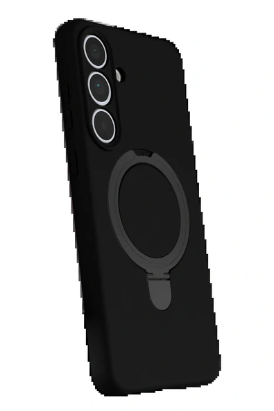 LitaeTrend Samsung Galaxy S24 FE Regal Magsafe Standlı Kapak - Siyah - Resim 2