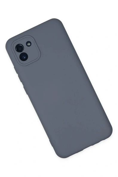 LitaeTrend Samsung Galaxy A03 Kılıf Nano içi Kadife Silikon - Gri - Resim 3