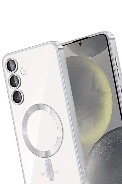 LitaeTrend Samsung Galaxy A35 5G Kross Magneticsafe Kapak - Gümüş - Resim 3