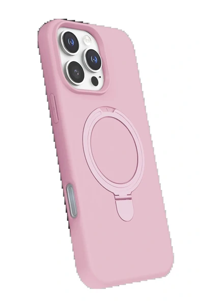 LitaeTrend Apple iPhone 16 Pro Max Regal Magsafe Standlı Kapak - Açık Pembe - Resim 2