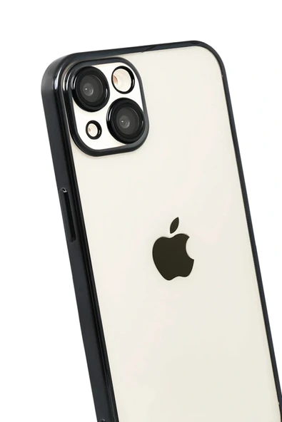 LitaeTrend Apple iPhone 15 Lensli Silikon - Siyah - Resim 3