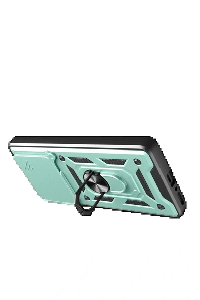 LitaeTrend Xiaomi Redmi Note 14 4G Pars Lens Yüzüklü Silikon - Yeşil - Resim 2