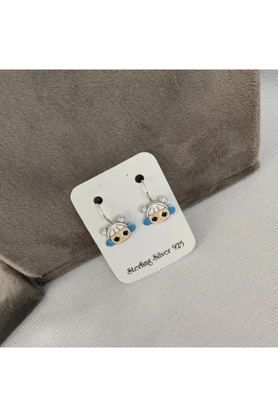 928 Ayar Gümüş Çocuk Küpesi– Zarif ve Güvenli Tasarım Model 5 - Resim 2