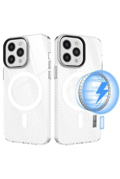 LitaeTrend iPhone 12 Pro Max Kılıf Beta Magneticsafe Silikon - Şeffaf - Resim 2