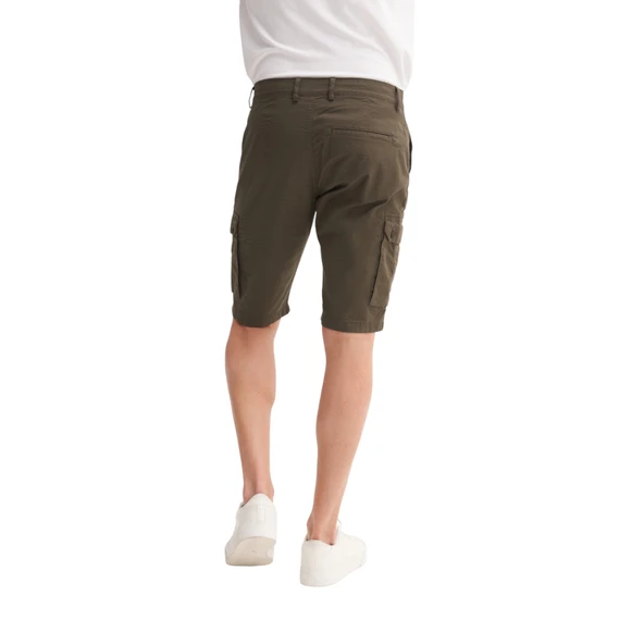 Erkek Bermuda Fit Kargo Şort - Resim 9