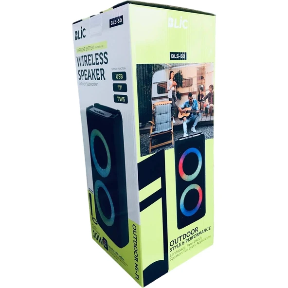 Bls-50 Rgb Mikrofonlu Wireless Bluetooth Speaker - Resim 2