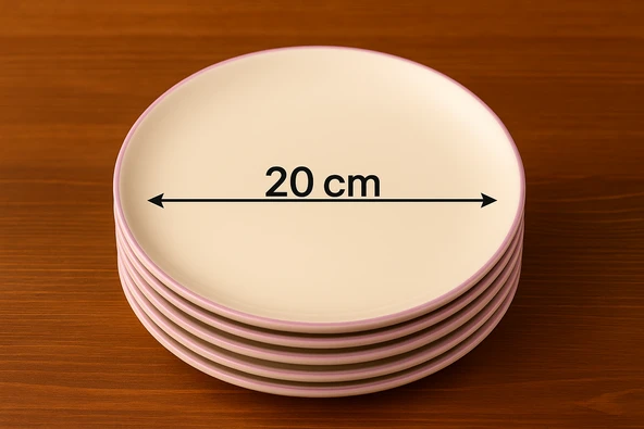 Sesamos 6 lı Pasta Seti- 20 Cm. Lila - Resim 3