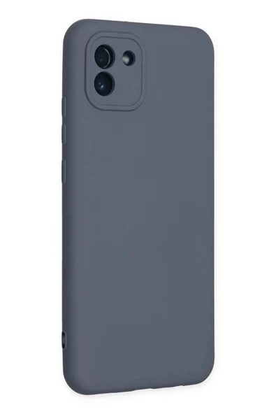 LitaeTrend Samsung Galaxy A03 Kılıf Nano içi Kadife Silikon - Gri - Resim 2