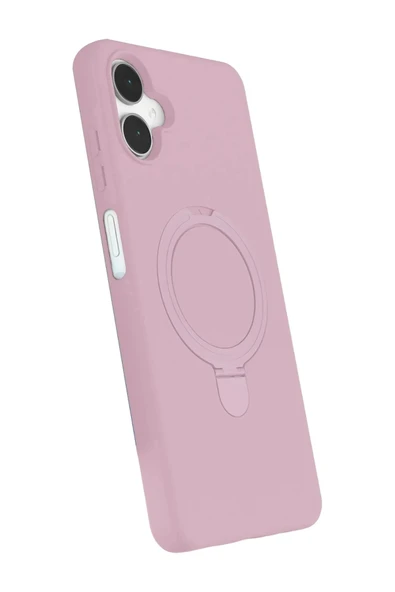 LitaeTrend Samsung Galaxy A06 Regal Magsafe Standlı Kapak - Açık Pembe - Resim 2