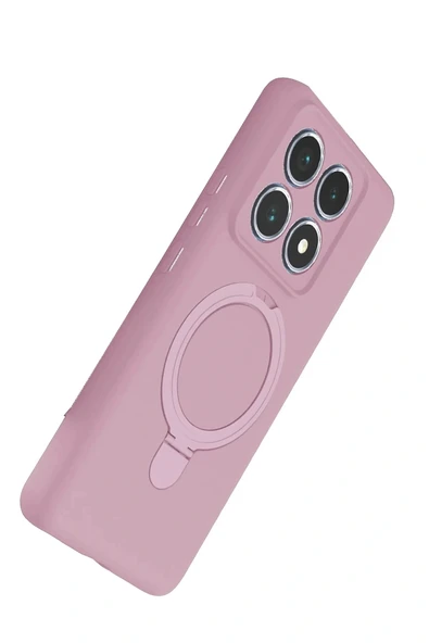 LitaeTrend Xiaomi Mi 14T Pro Regal Magsafe Standlı Kapak - Açık Pembe - Resim 3
