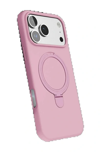 LitaeTrend Apple iPhone 17 Pro Regal Magsafe Standlı Kapak - Açık Pembe - Resim 3