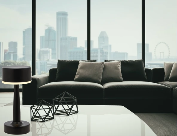 AVONNI ML-64005-BSY Siyah Boyalı Masa Lambası LED Metal Pleksi 11cm - Resim 2