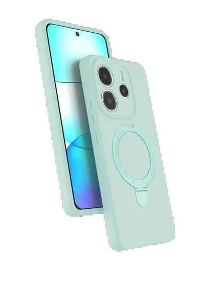 LitaeTrend Xiaomi Redmi Note 14 4G Regal Magsafe Standlı Kapak - Su Yeşili ürün görseli 1