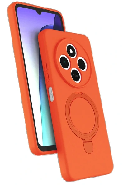 LitaeTrend Xiaomi Redmi 14C Regal Magsafe Standlı Kapak - Turuncu ürün görseli 1