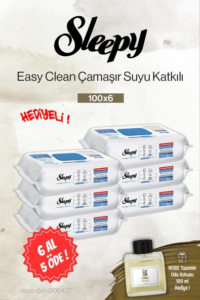 Sleepy 100'lü Çamaşır Suyu 6 AL 5 ÖDE, Rosie Yasemin Oda Kokusu ürün görseli