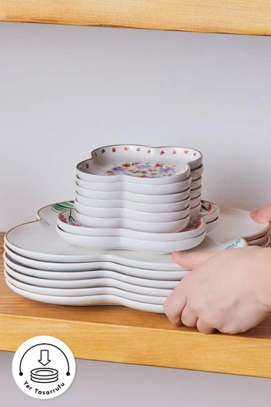 Stream Bone Lunetta 34 Parça 6 Kişilik Kahvaltı Takımı - Resim 7