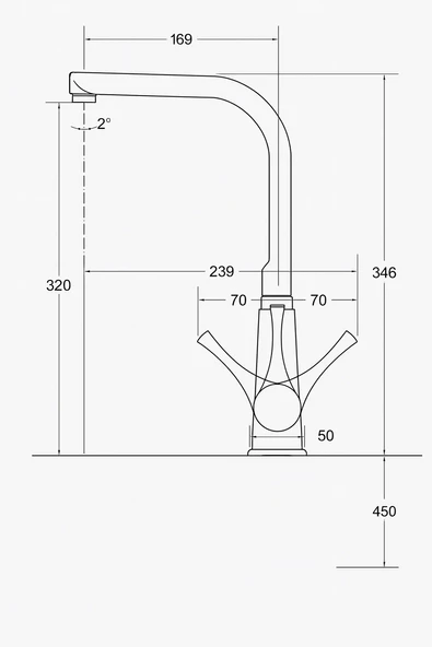 Sardıcı Sora Mutfak Evye Bataryası Musluğu Paslanmaz Garantili Çift Su Girişli - Resim 3