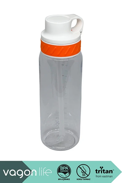 Vagonlife VGN047 800ml Pipetli Turuncu Tritan Matara ürün görseli