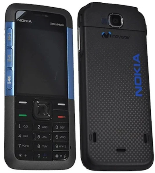 Nokia 5310 Telefon Kapağı (Siyah/Mavi) ürün görseli