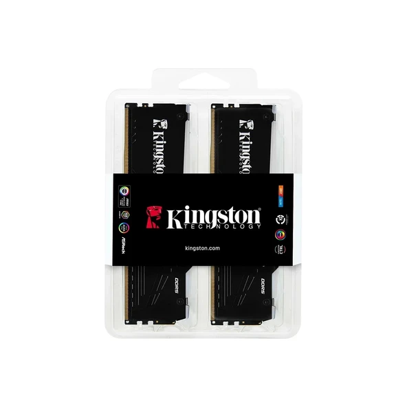 Kingston Beast Rgb Ddr5 64GB (2X32GB) 6000MHZ CL36 Intel Xmp ve Amd Expo Ram - KF560C36BBEAK2-64TR - Resim 2