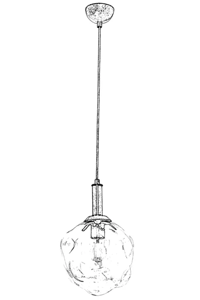 AVONNI AV-60210-1E Eskitme Kaplama Modern Avize E27 Metal Cam 30cm - Resim 3