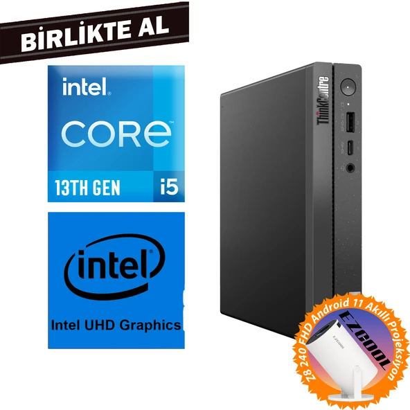 Lenovo ThinkCentre Neo 50Q G4 i5-13420H 64GB 2TB SSD Fdos Mini Pc + Projeksiyon 12LMS4XCTX 031 ürün görseli 1