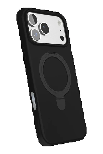 LitaeTrend Apple iPhone 17 Pro Max Regal Magsafe Standlı Kapak - Siyah - Resim 3