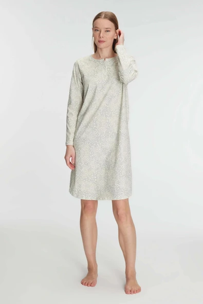 MDB MdbShop Pamuklu Uzun Kollu Gecelik ürün görseli